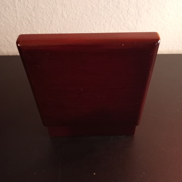 Selco Geneve Quartz Watch in Brown 4" Lacquered Box STUNNING - Picture 4 of 5